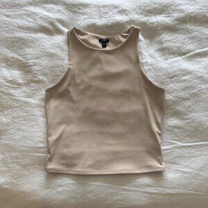 Express Tan Body Contour High Compression Crop Top Size Medium